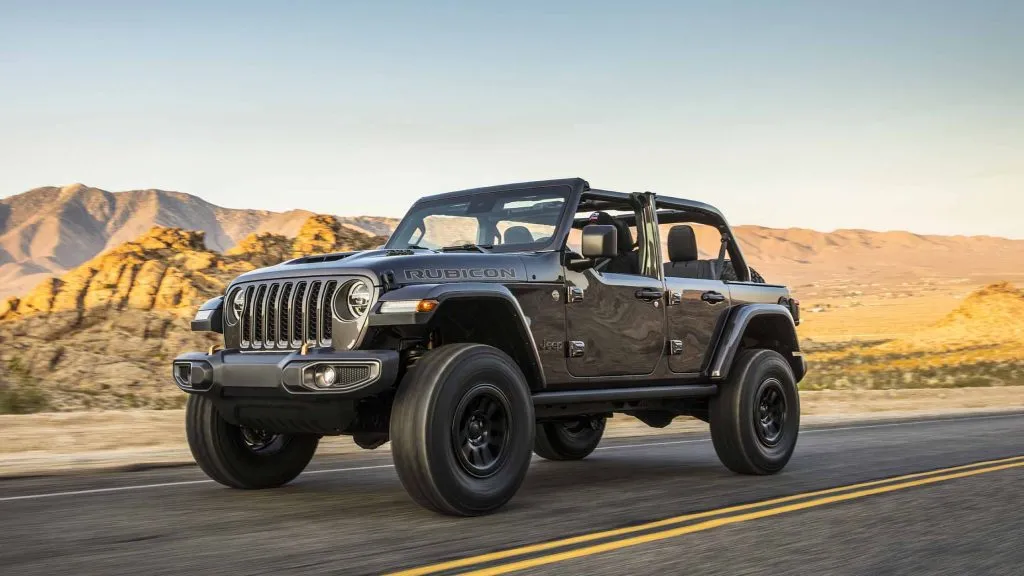 Jeeper cruising down the road