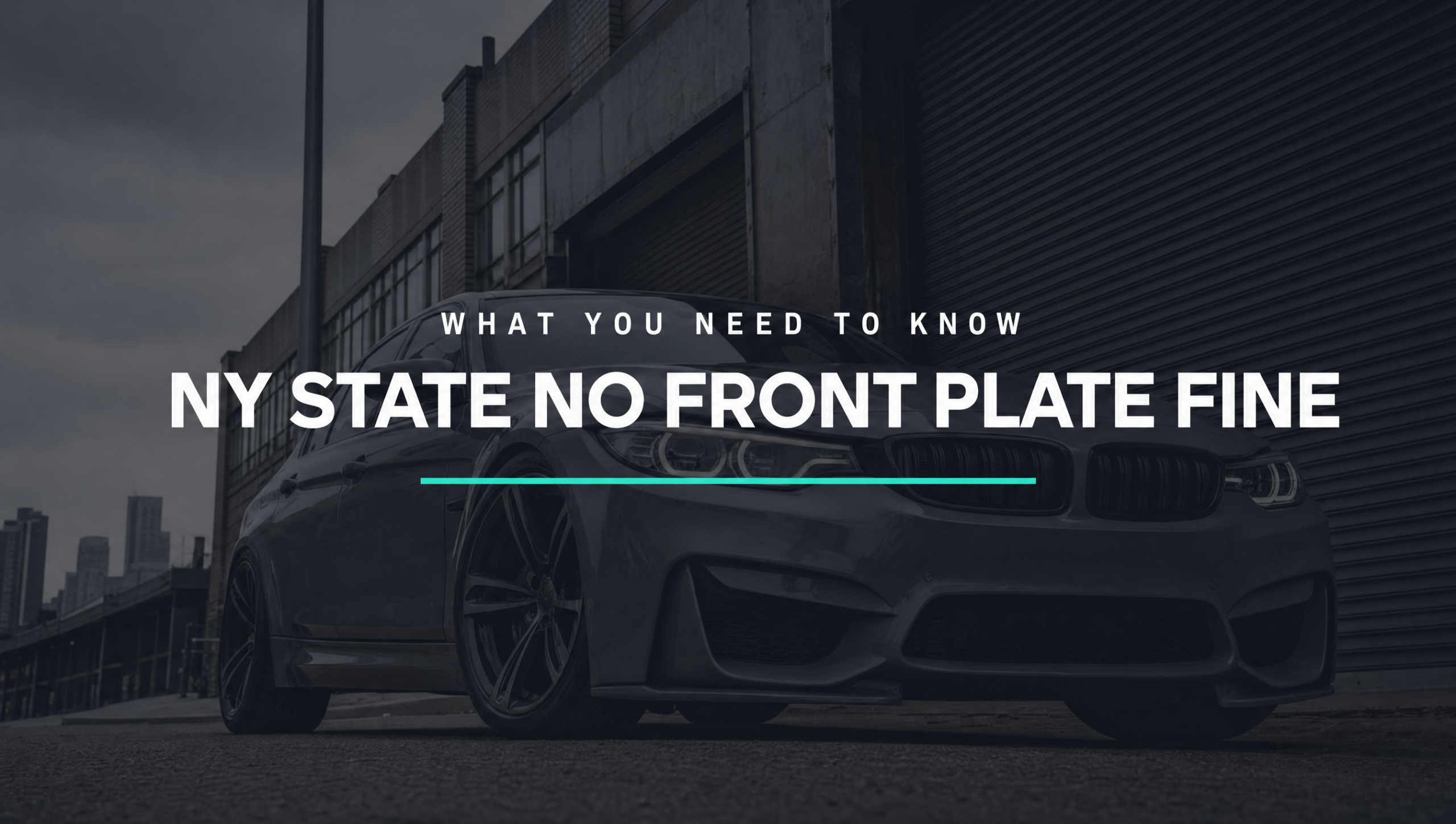NY State no front plate fine