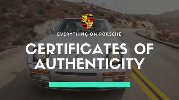 porsche certificate of authenticity